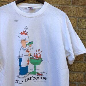 Vintage Single Stitch 1989 Jim Benton Mr. Barbeque Graphic T Shirt XL